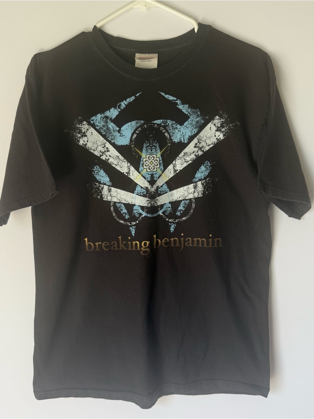 Breaking Benjamin Black Graphic 2008 Tour TShirt Hanes Heavyweight Adult M 38-40